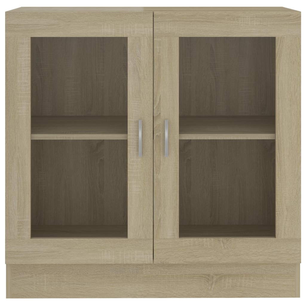 Vitrinenschrank Sonoma-Eiche 82,5x30,5x80 cm Holzwerkstoff - Pazzar.ch