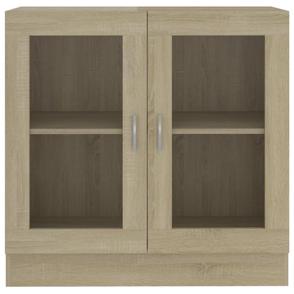 Vitrinenschrank Sonoma-Eiche 82,5x30,5x80 cm Holzwerkstoff - Pazzar.ch
