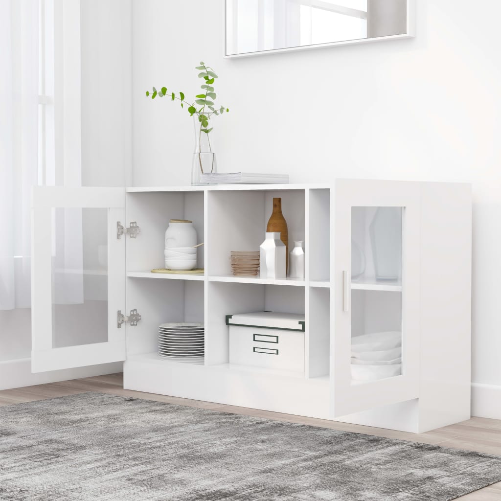 Vitrinenschrank Weiß 120x30,5x70 cm Holzwerkstoff - Pazzar.ch