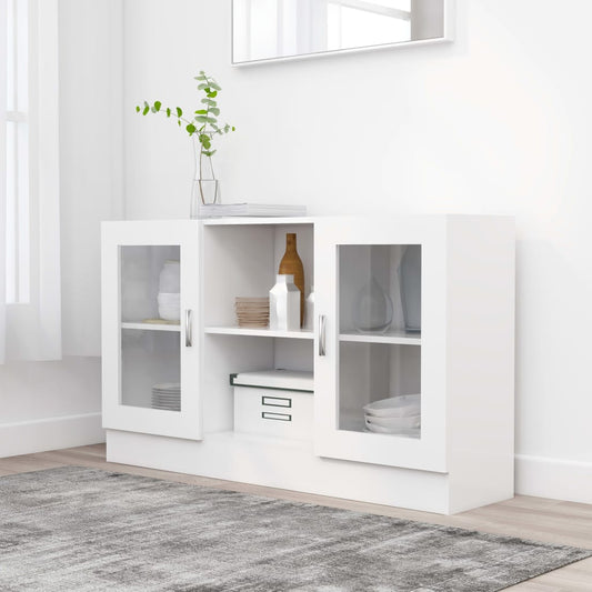 Vitrinenschrank Weiß 120x30,5x70 cm Holzwerkstoff - Pazzar.ch