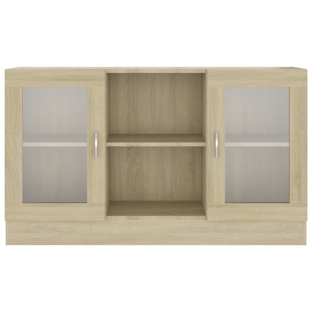 Vitrinenschrank Sonoma-Eiche 120x30,5x70 cm Holzwerkstoff - Pazzar.ch