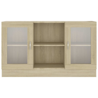 Vitrinenschrank Sonoma-Eiche 120x30,5x70 cm Holzwerkstoff - Pazzar.ch