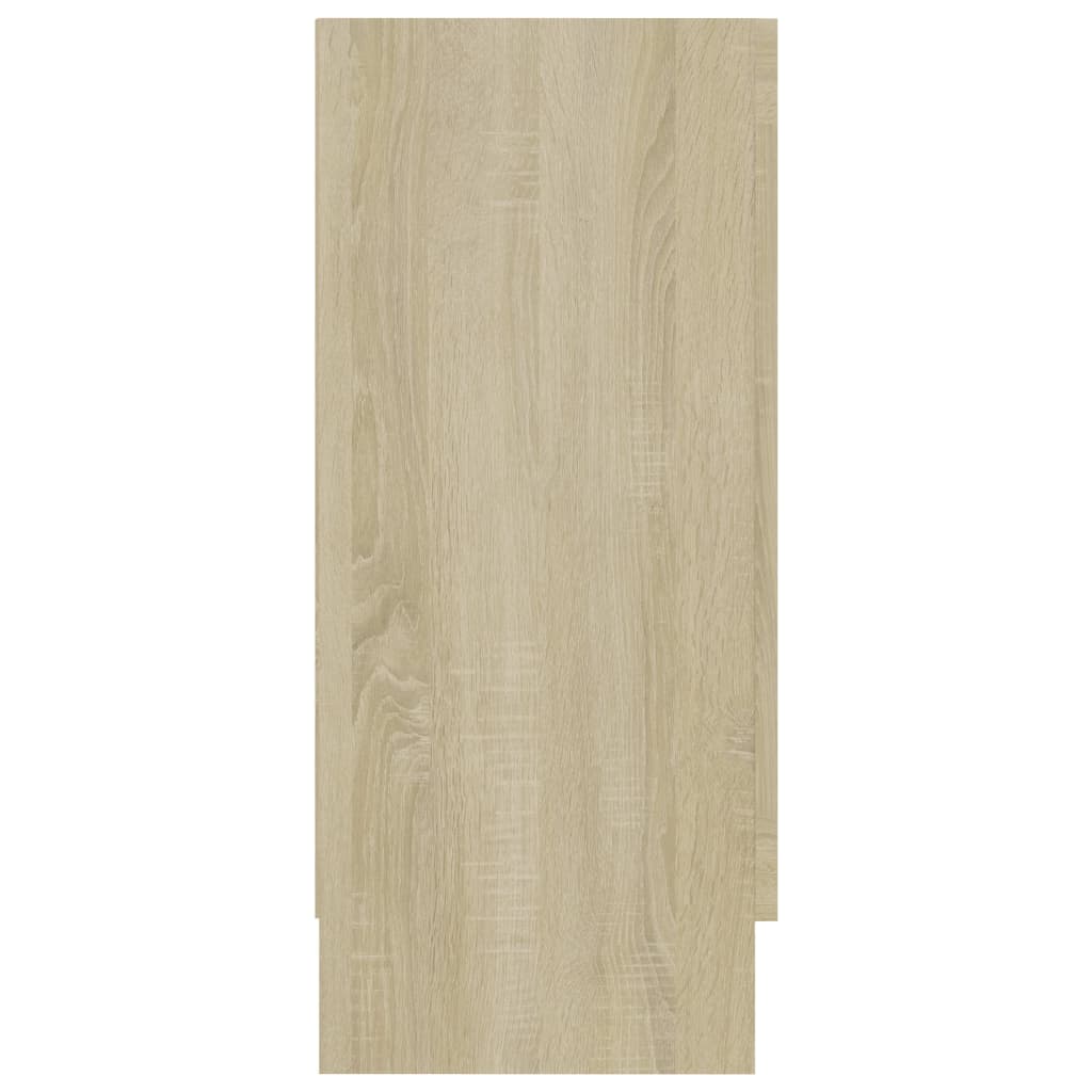 Vitrinenschrank Sonoma-Eiche 120x30,5x70 cm Holzwerkstoff - Pazzar.ch