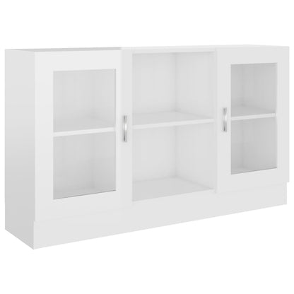 Vitrinenschrank Hochglanz-Weiß 120x30,5x70 cm Holzwerkstoff - Pazzar.ch