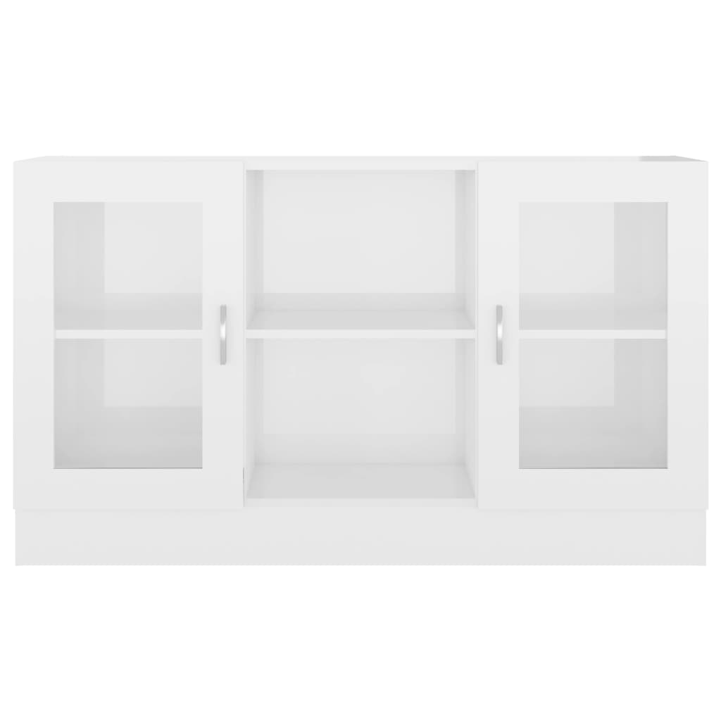 Vitrinenschrank Hochglanz-Weiß 120x30,5x70 cm Holzwerkstoff - Pazzar.ch