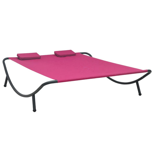Garten-Sonnenliege Stoff Rosa - Pazzar.ch