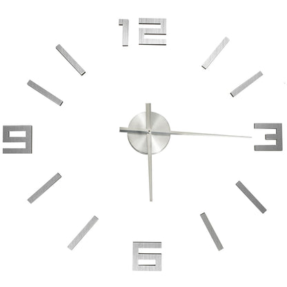 3D-Wanduhr Modernes Design Silbern 100 cm XXL - Pazzar.ch