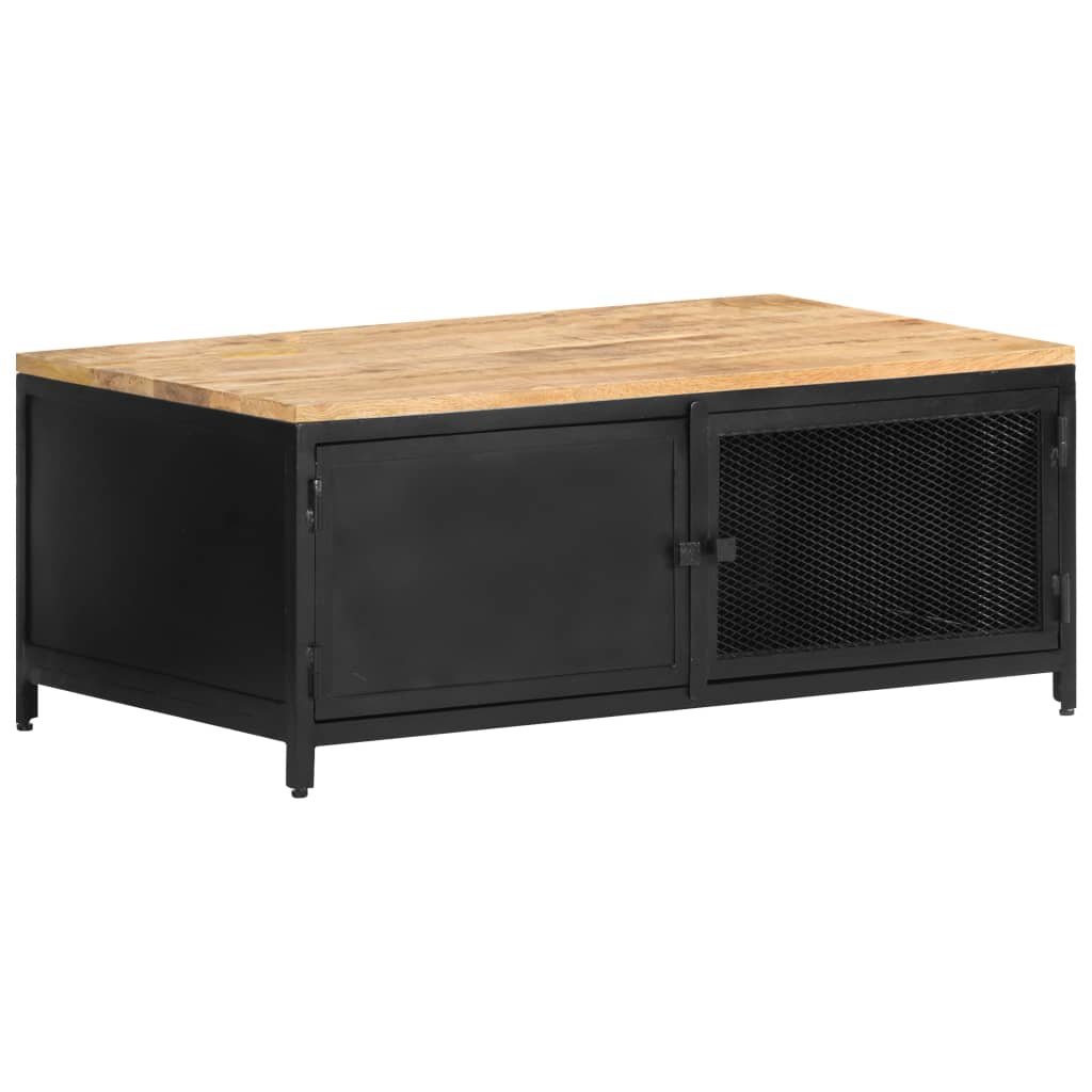 Couchtisch 90x50x37 cm Raues Mango-Massivholz - Pazzar.ch