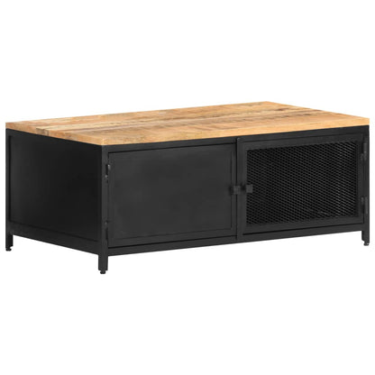 Couchtisch 90x50x37 cm Raues Mango-Massivholz - Pazzar.ch
