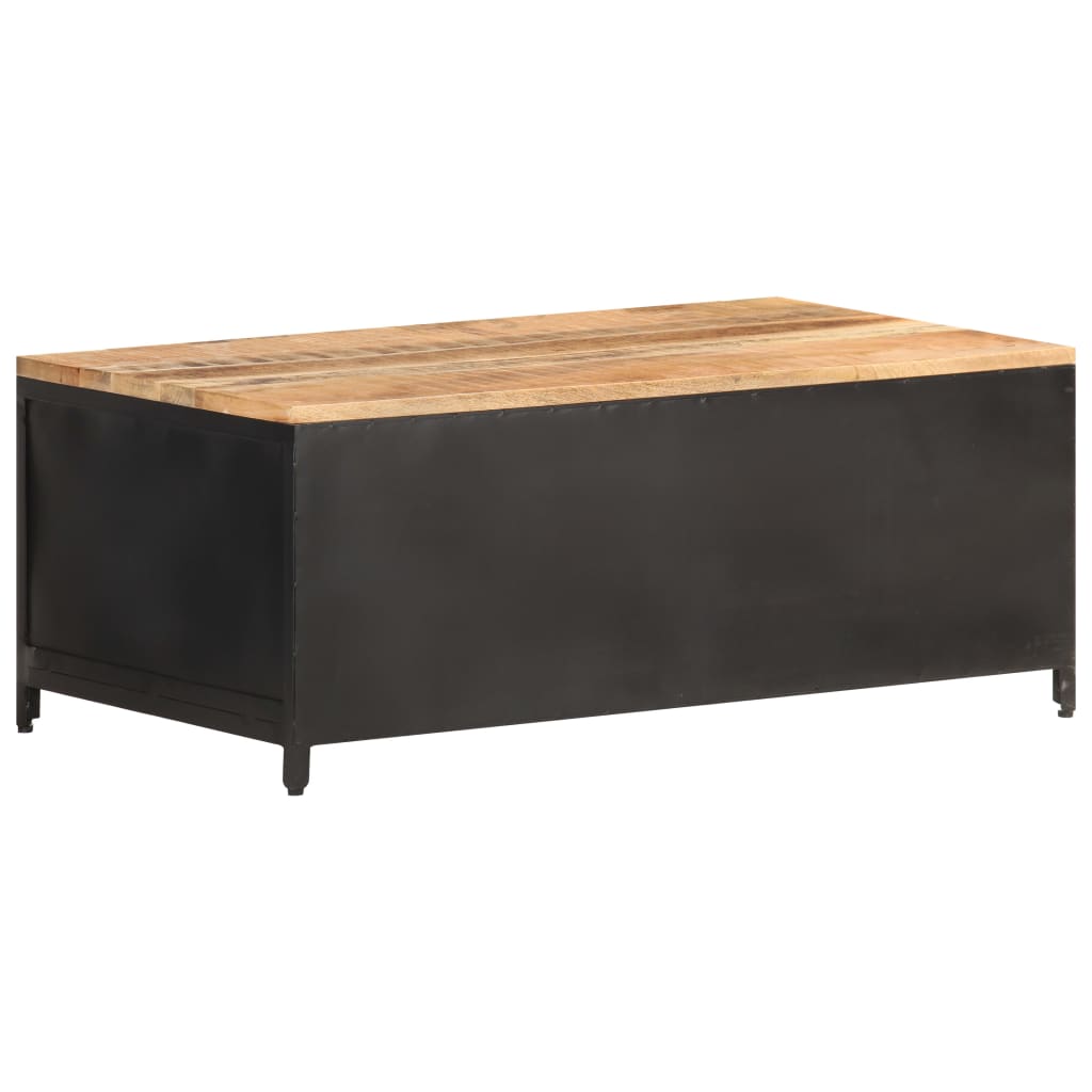 Couchtisch 90x50x37 cm Raues Mango-Massivholz - Pazzar.ch
