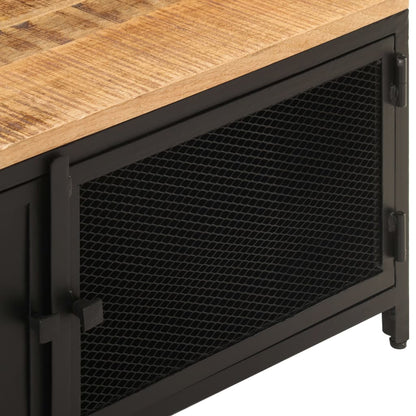 Couchtisch 90x50x37 cm Raues Mango-Massivholz - Pazzar.ch