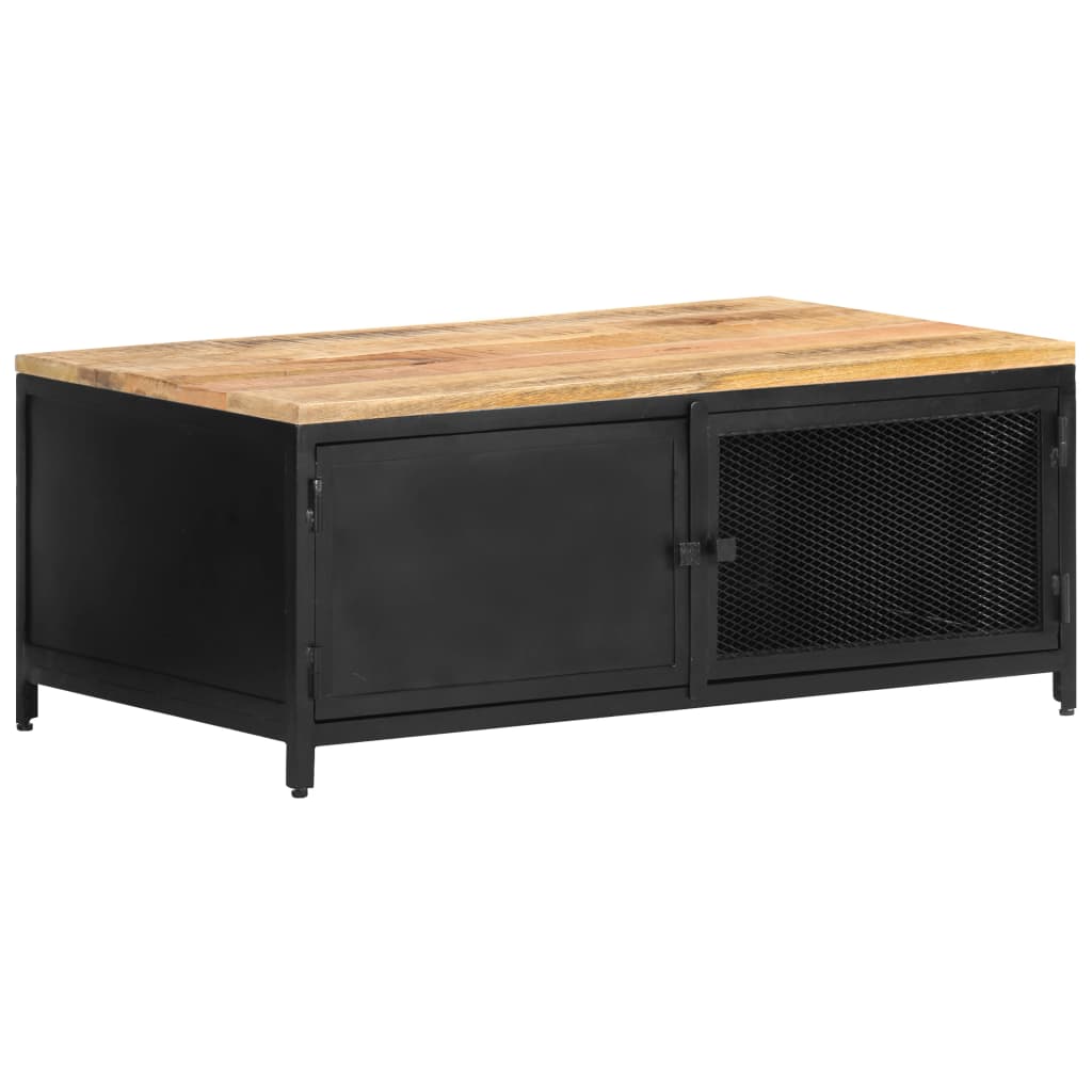 Couchtisch 90x50x37 cm Raues Mango-Massivholz - Pazzar.ch