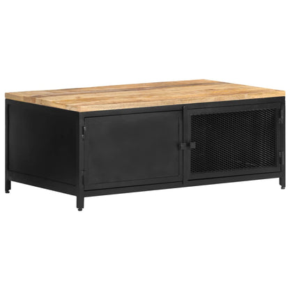 Couchtisch 90x50x37 cm Raues Mango-Massivholz - Pazzar.ch