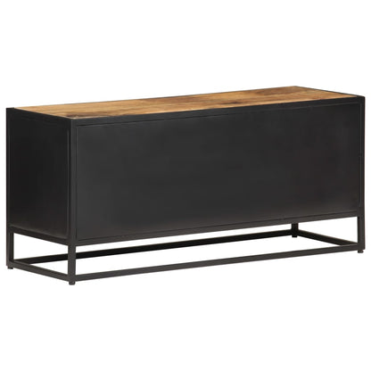 TV-Schrank 90x30x40 cm Raues Mangoholz und Wiener Geflecht - Pazzar.ch
