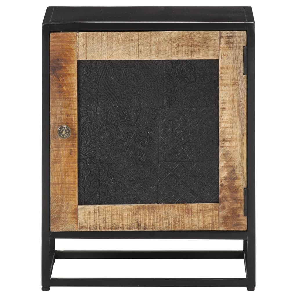 Nachttisch 40x30x50 cm Raues Mangoholz - Pazzar.ch