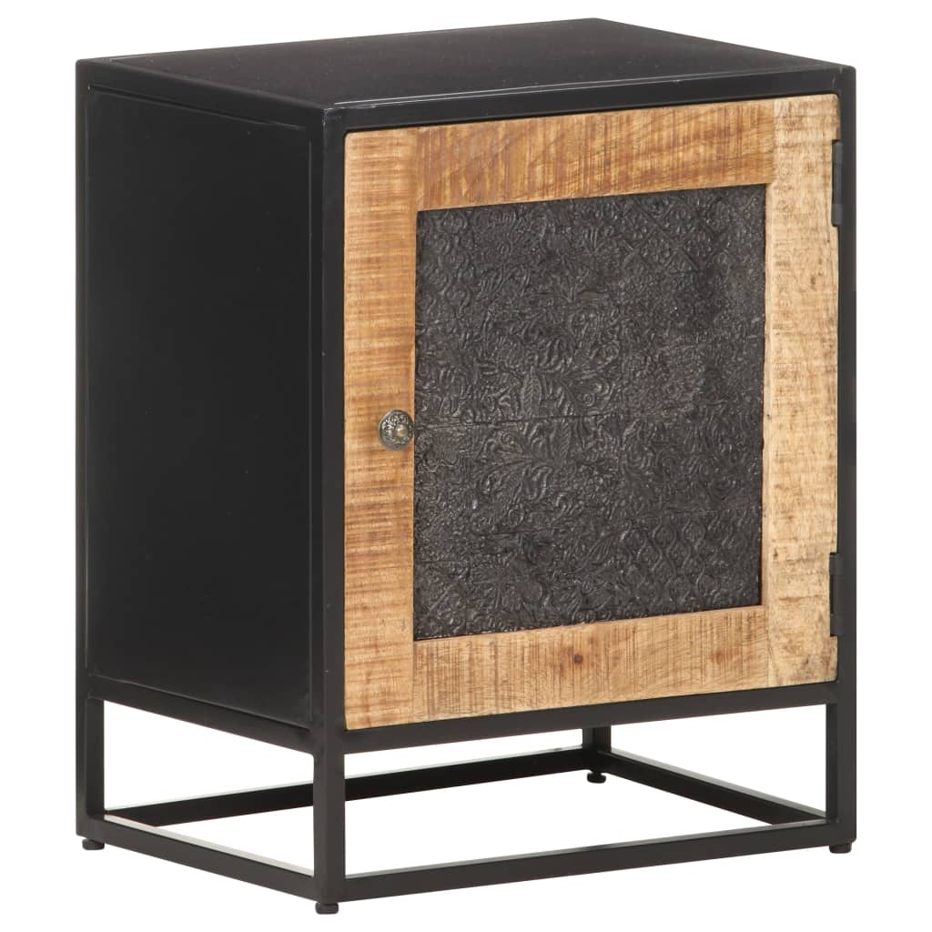 Nachttisch 40x30x50 cm Raues Mangoholz - Pazzar.ch