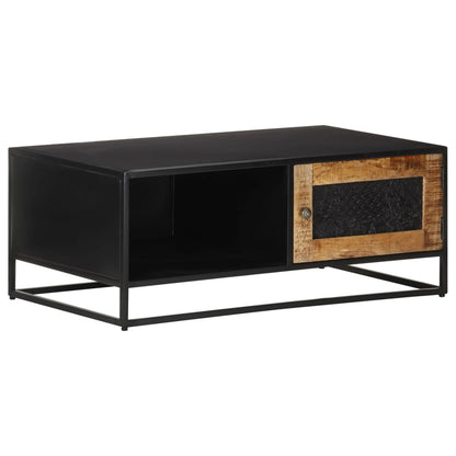Couchtisch 90x50x35 cm Raues Mangoholz - Pazzar.ch