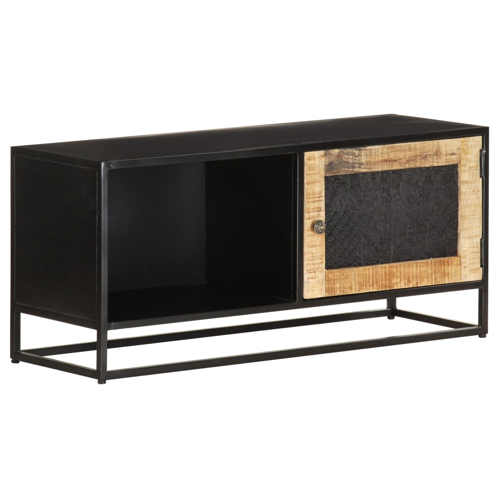TV-Schrank 90x30x40 cm Raues Mangoholz - Pazzar.ch
