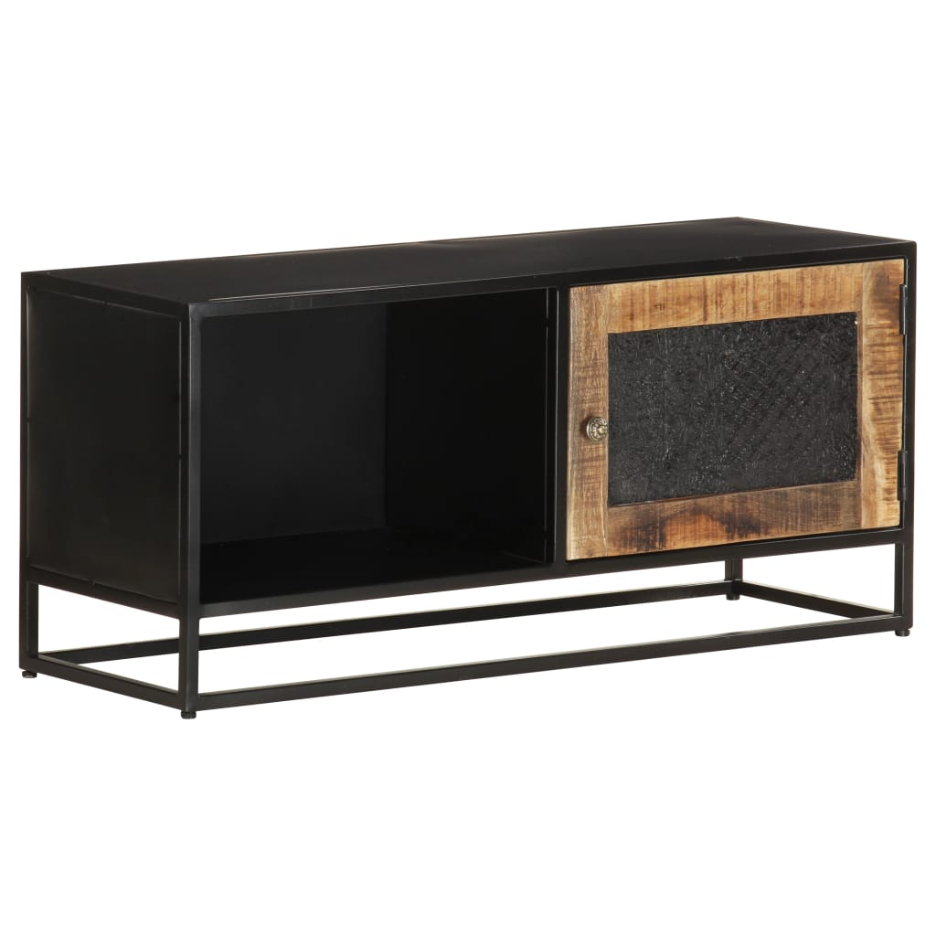 TV-Schrank 90x30x40 cm Raues Mangoholz - Pazzar.ch