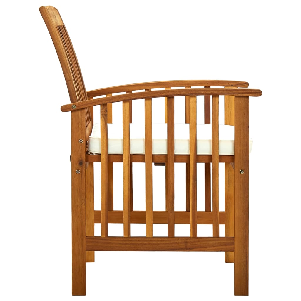 Garten-Essstühle 2 Stk. mit Kissen Massivholz Akazie - Pazzar.ch