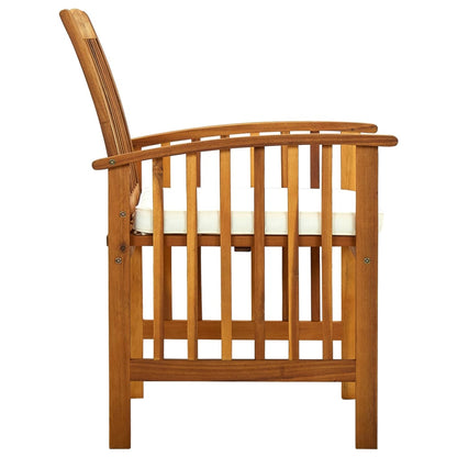 Garten-Essstühle 2 Stk. mit Kissen Massivholz Akazie - Pazzar.ch
