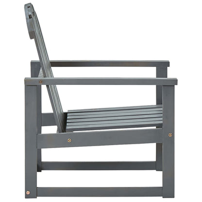 Garten-Armlehnstühle 2 Stk. Grau Massivholz Akazie - Pazzar.ch