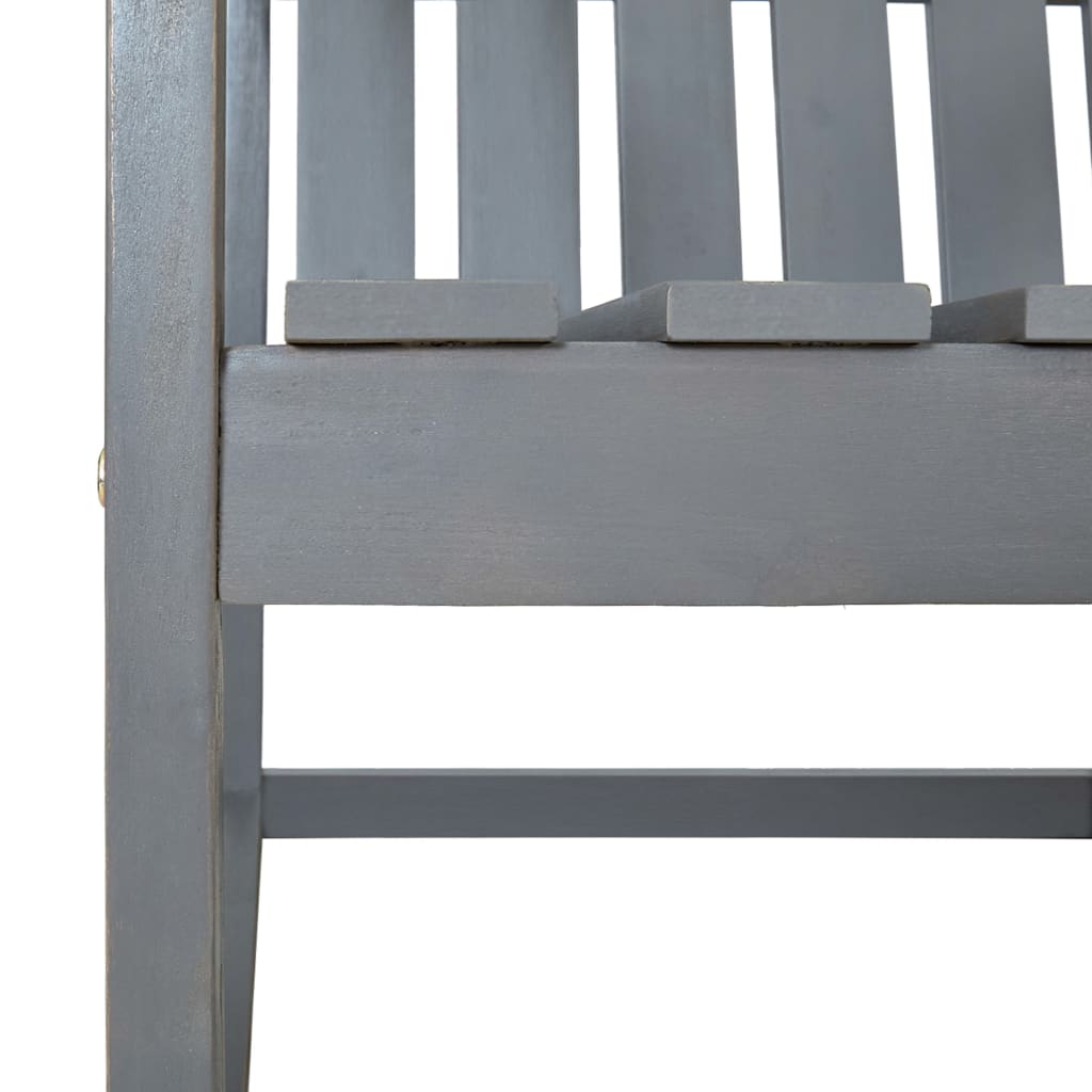 Garten-Armlehnstühle 2 Stk. Grau Massivholz Akazie - Pazzar.ch