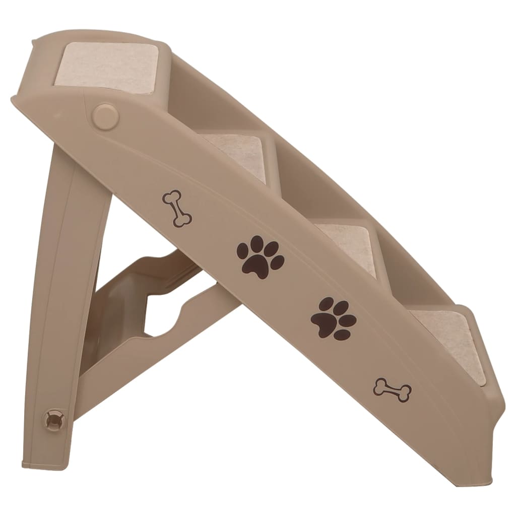 Hundetreppe Klappbar Braun 62x40x49,5 cm