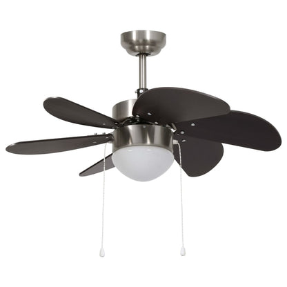 Deckenventilator mit Lampe 76 cm Dunkelbraun - Pazzar.ch