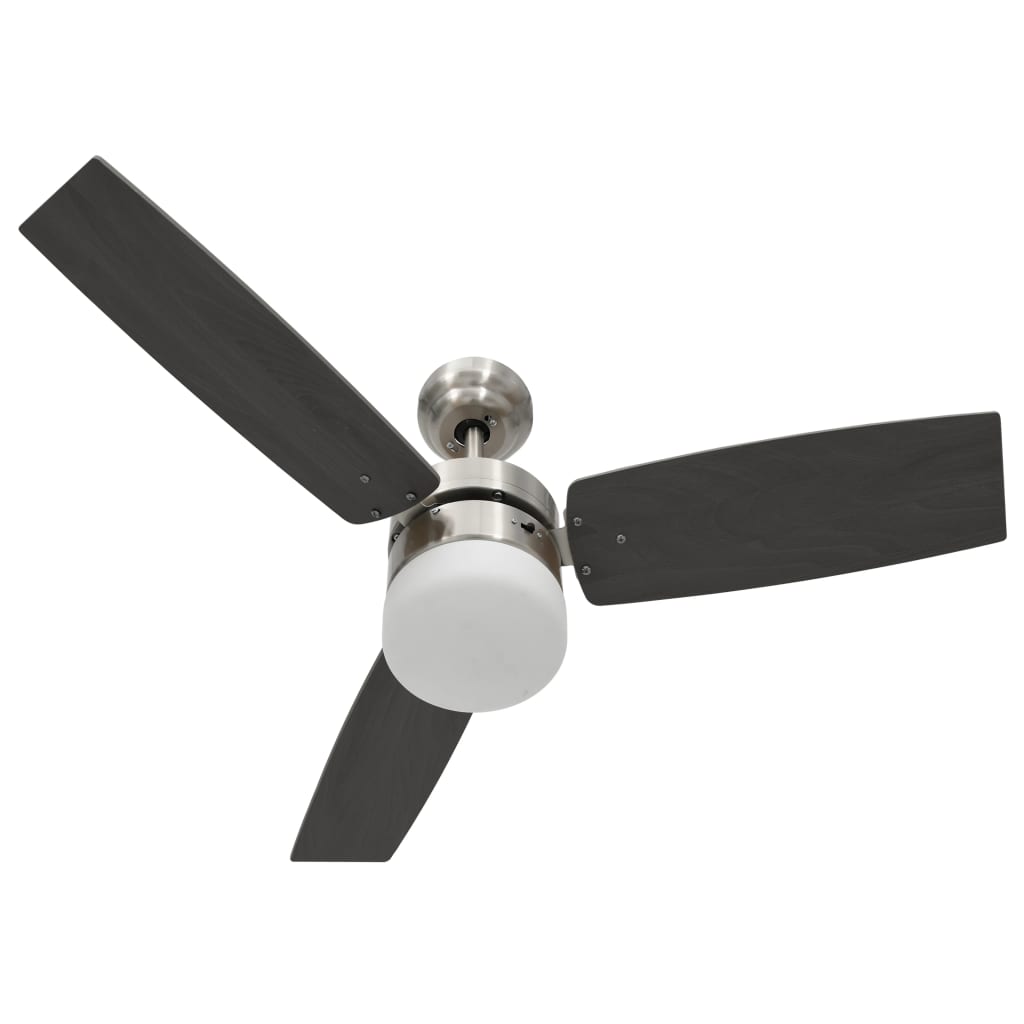 Deckenventilator mit Licht und Fernbedienung 108 cm Dunkelbraun - Pazzar.ch