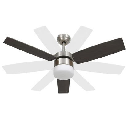 Deckenventilator mit Licht und Fernbedienung 108 cm Dunkelbraun - Pazzar.ch