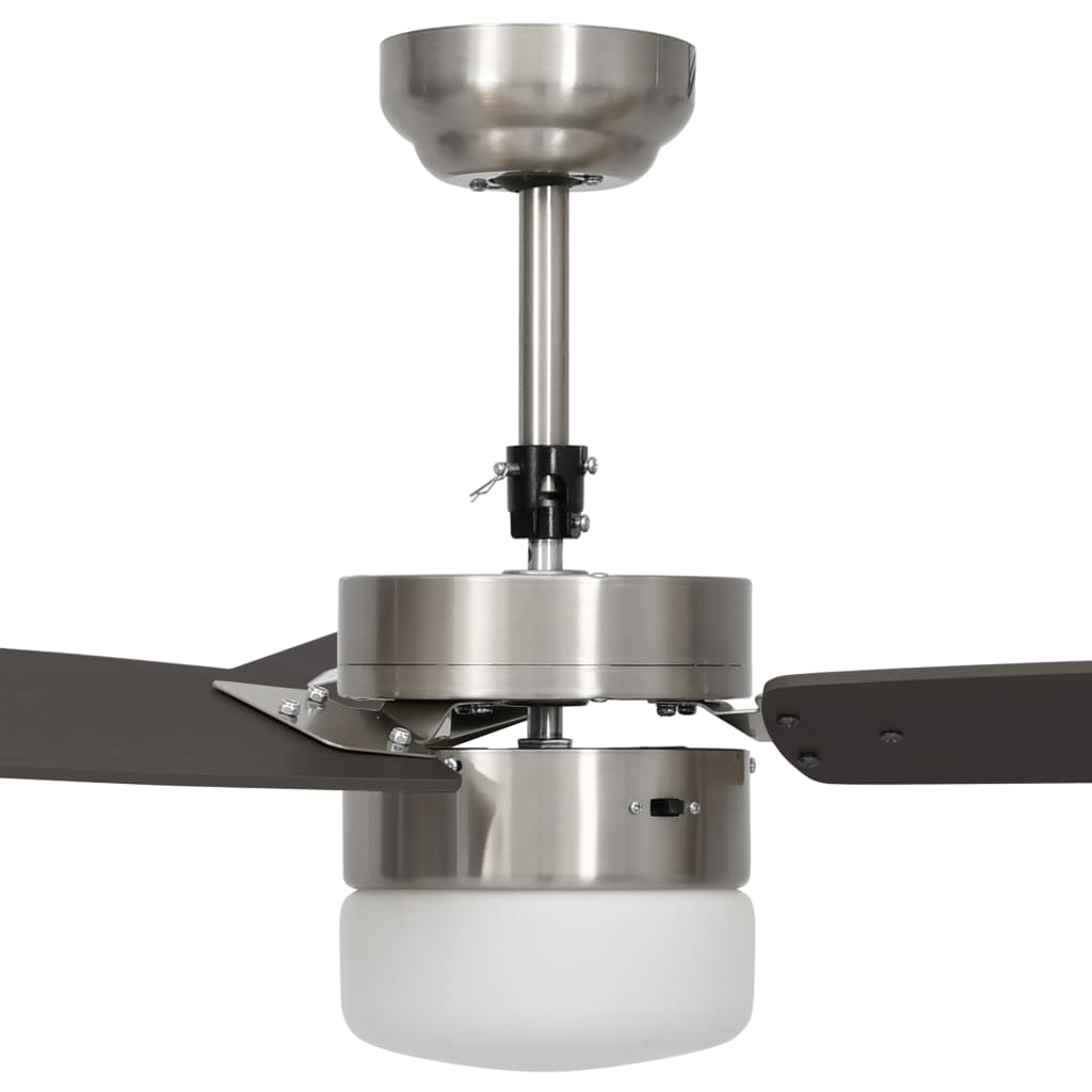 Deckenventilator mit Licht und Fernbedienung 108 cm Dunkelbraun - Pazzar.ch