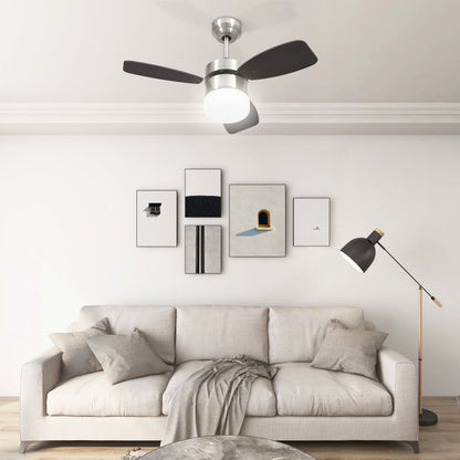 Deckenventilator mit Licht und Fernbedienung 76 cm Dunkelbraun - Pazzar.ch