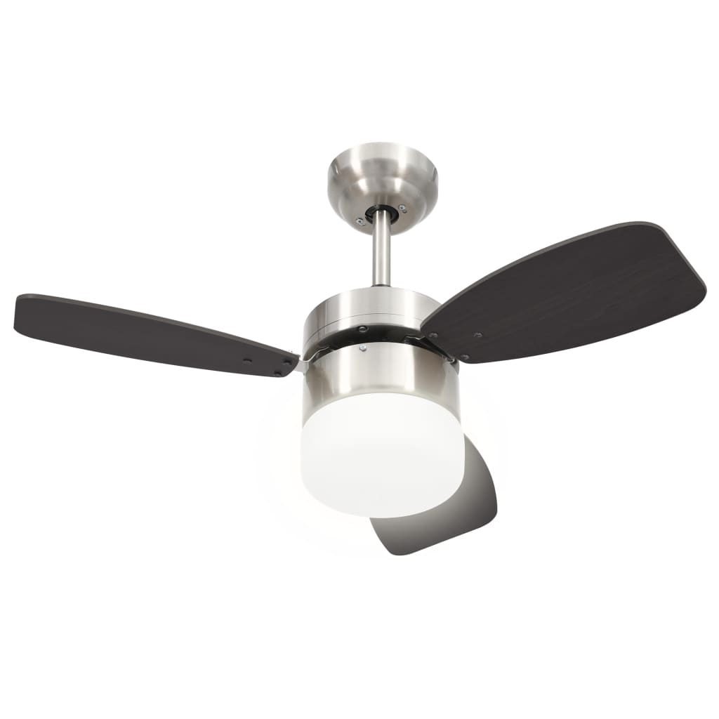 Deckenventilator mit Licht und Fernbedienung 76 cm Dunkelbraun - Pazzar.ch