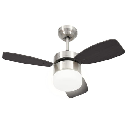 Deckenventilator mit Licht und Fernbedienung 76 cm Dunkelbraun - Pazzar.ch