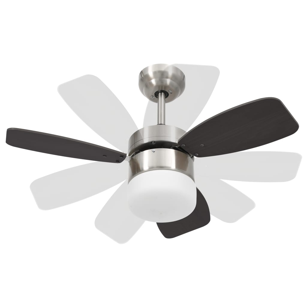 Deckenventilator mit Licht und Fernbedienung 76 cm Dunkelbraun - Pazzar.ch
