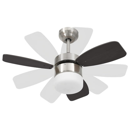 Deckenventilator mit Licht und Fernbedienung 76 cm Dunkelbraun - Pazzar.ch