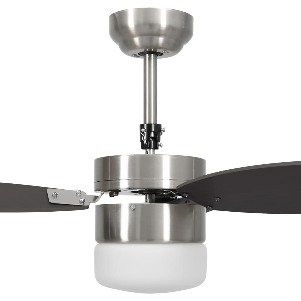 Deckenventilator mit Licht und Fernbedienung 76 cm Dunkelbraun - Pazzar.ch
