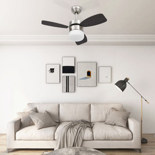 Deckenventilator mit Licht und Fernbedienung 76 cm Dunkelbraun - Pazzar.ch