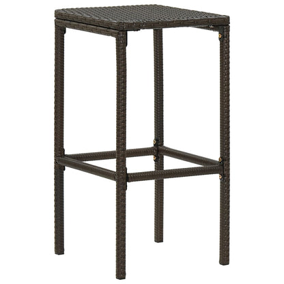 Barhocker mit Kissen 3 Stk. Braun Poly Rattan - Pazzar.ch