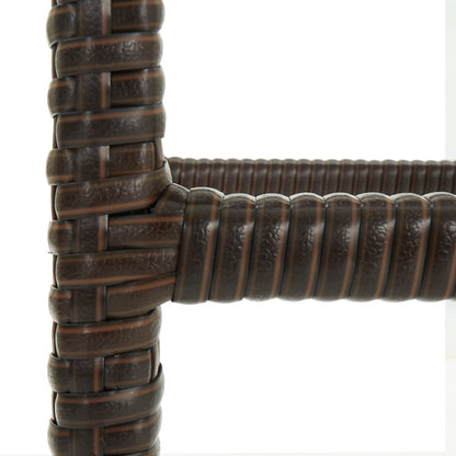 Barhocker mit Kissen 3 Stk. Braun Poly Rattan - Pazzar.ch