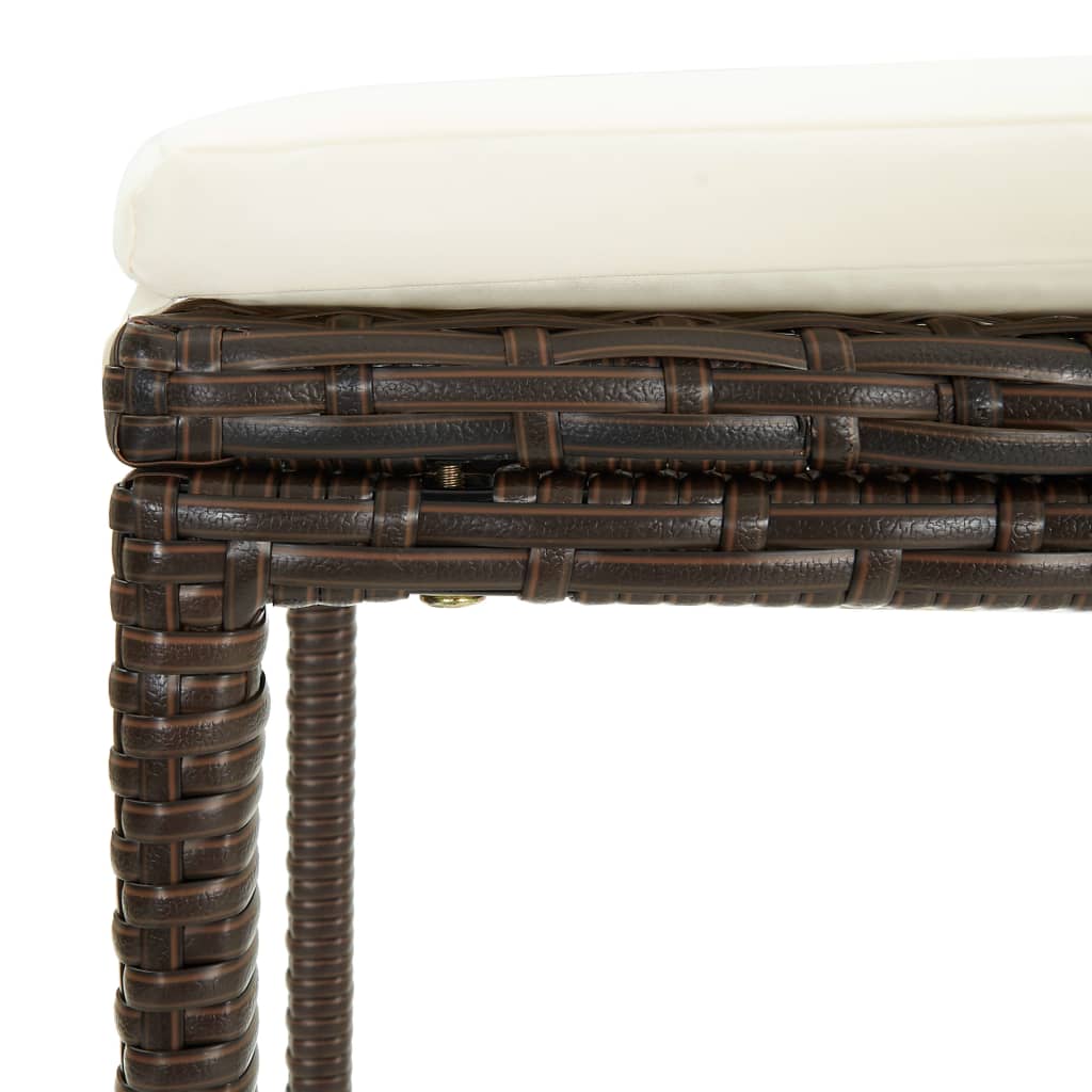 Barhocker mit Kissen 4 Stk. Braun Poly Rattan - Pazzar.ch
