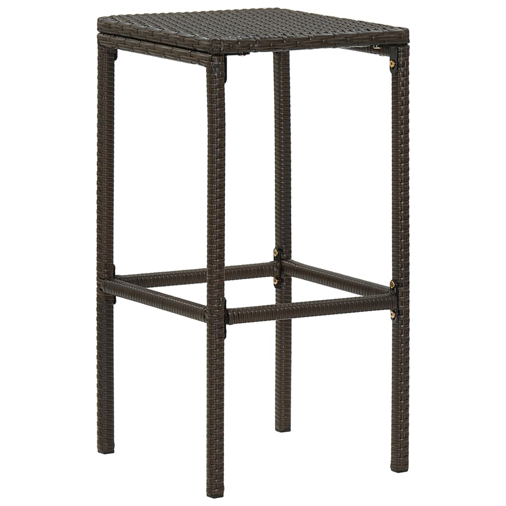 Barhocker mit Kissen 6 Stk. Braun Poly Rattan - Pazzar.ch