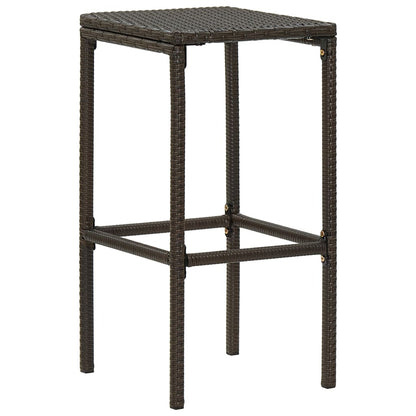 Barhocker mit Kissen 6 Stk. Braun Poly Rattan - Pazzar.ch