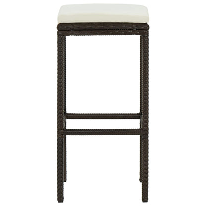Barhocker mit Kissen 6 Stk. Braun Poly Rattan - Pazzar.ch