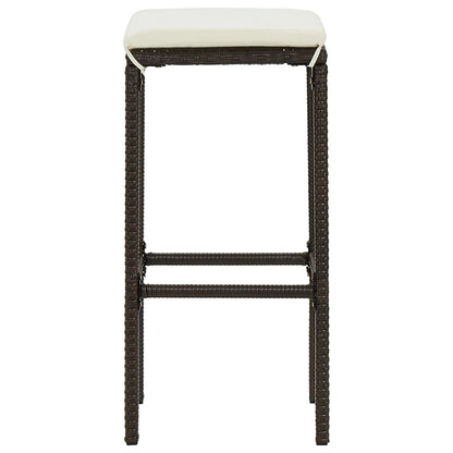 Barhocker mit Kissen 6 Stk. Braun Poly Rattan - Pazzar.ch