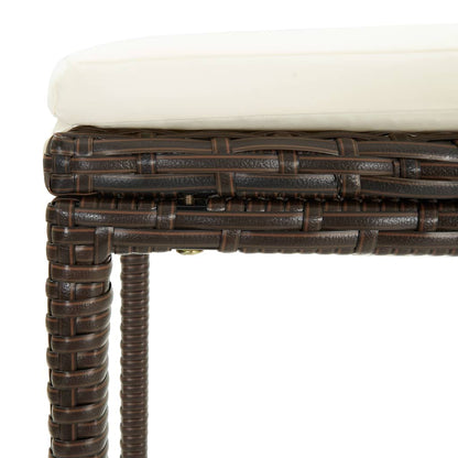 Barhocker mit Kissen 6 Stk. Braun Poly Rattan - Pazzar.ch