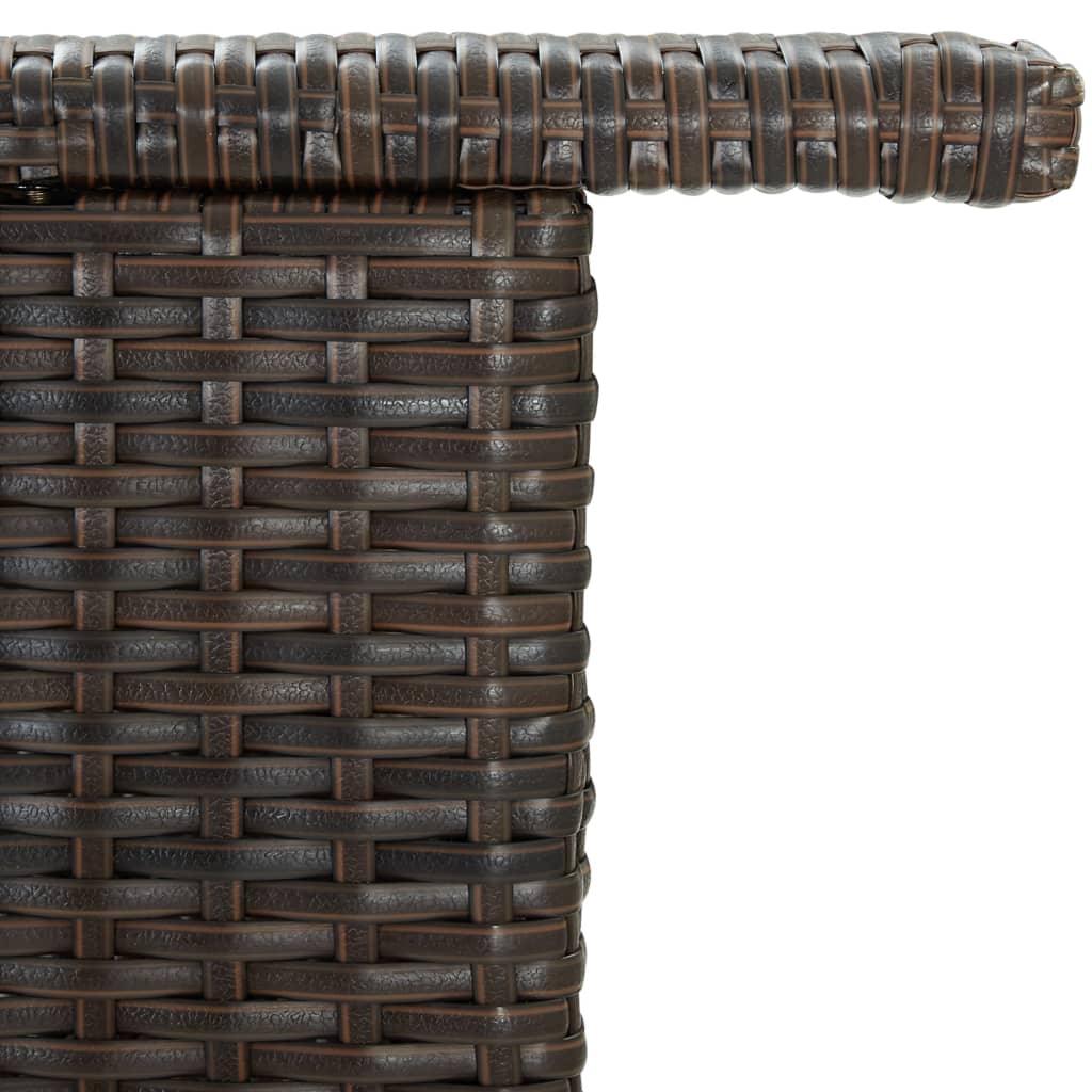 Garten-Bartisch Braun 120x55x110 cm Poly Rattan - Pazzar.ch