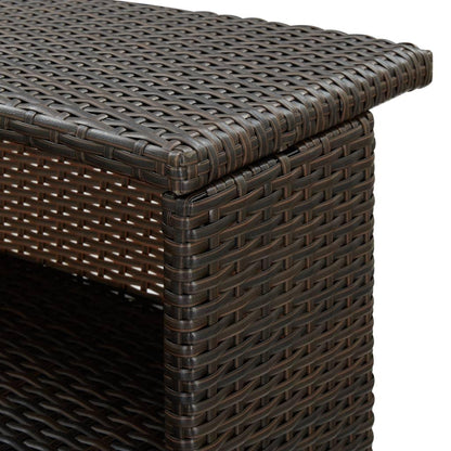 Garten-Bartisch Braun 120x55x110 cm Poly Rattan - Pazzar.ch