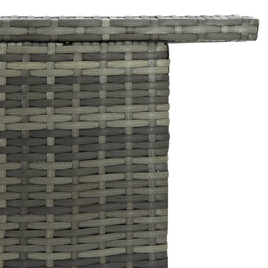 Garten-Bartisch Grau 120x55x110 cm Poly Rattan - Pazzar.ch